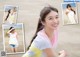 A woman in a tie dye shirt is posing for a picture.